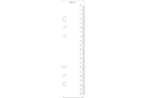 ZELTEN A5 6 fori Raccoglitore Cartella Organizzatore Slide-in Plastica Segnalibro Divisori Righello (Metric System Black, A5)