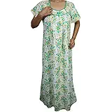 Indiatrendzs Women Cotton Nighty Floral Sleepwear Nightgowns 44"