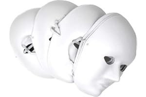 Lexicon Select Rigid Plain Paper Fibre Face Masks - Pack of 5 - With hints and tips for use - Ideal for decorating for Halloween, Christmas/Nativity