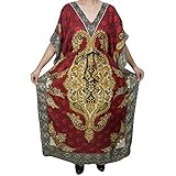 Indiatrendzs Women Kaftan Dresses Light Viscose Kimono Loose Caftan Dress 56"