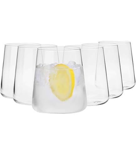 Krosno Verres à Eau Infinity - Lot De 6 - 600ml - Design Moderne - Lave-vaisselle