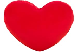 ARRDERLY 1 cuscino a forma di cuore, in peluche, soffice cuscino decorativo a forma di cuore, per divano letto, sala da pranzo, regalo per ragazze, San Valentino (rosso)