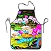 Produktbild HTETRERW Colorful Water Lily Lotus Painting Durable Women's Men's Funny Creative Print Cooking Aprons
