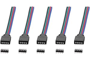 S SIENOC Sienoc 5 x 4-biegunowe złącze RGB do taśm LED 4-pinowych 5050 3528 RGB LED