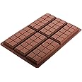 FineDecor Silicone Mould Chocolate Bar Sweet Moulds Candy Mould Jelly Mould Rectangle Baking Silicon Bakeware Mold Shape Soap Wax Flexible Baking Mould (6 Cell 10 Section) - FD 3435