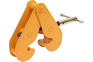 CDZHLTG Trägerklemme Montageklemme Balkenklemme, Tragfähigkeit 1t / 1000kg Hebewerkzeug, Greifbereich 75-220mm, Gelb