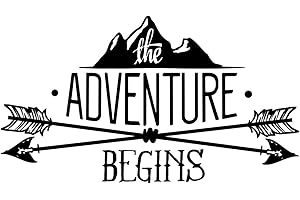Samunshi Adventure Begins Schriftzug Aufkleber Sticker Autoaufkleber Scheibenaufkleber Motorradaufkleber in 10 Größen (50x29cm schwarz)