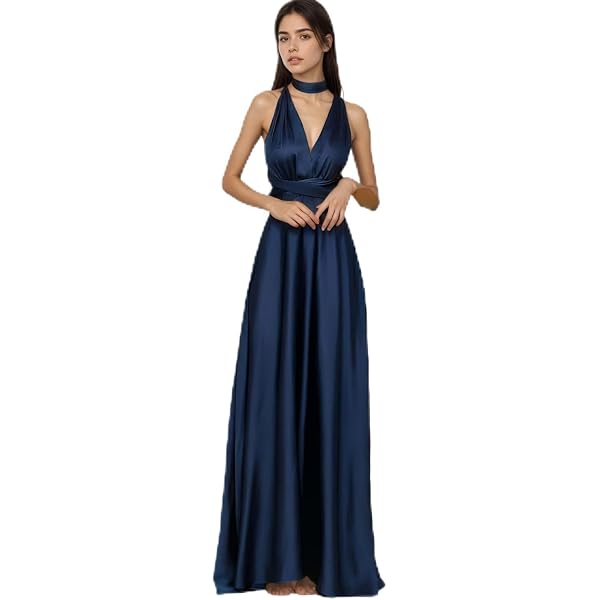 Ocean Plus Abito da Donna in Stile Vintage Senza Maniche con Scollo a V con Stampa Elegante in Tinta Unita Casual Lungo Elastico in Vita con Lacci (4XL, Orchidea Ciano appesa