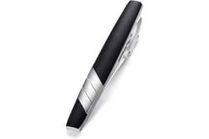 Honey Bear Clip Pasador de corbata -Talla normal Para Hombre Necktie, Acero inoxidable,Boda Negocio Regalo,5.4cm Negro con esmalte de plata