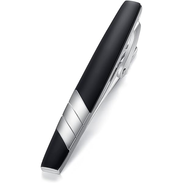Bijou Homme élégant Asienice Pince à Cravate Homme Argent Avec - 2