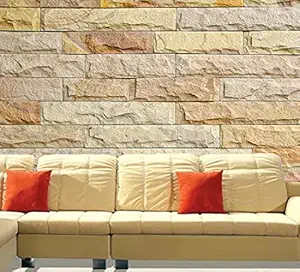 Decor Production Self Adhesive Brick Design Wallpaper Wall Sticker for Home Decor, Living Room, Bedroom, Hall, Kids Room, Play Room (brick-wallpaper-pt01)