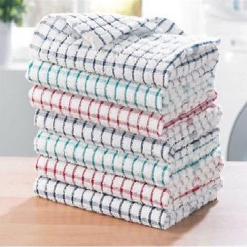pump it up100% Cotton Tea Towels Set Kitchen Dish Cloths Cleaning Drying by QualtyWise (Pack of 24)