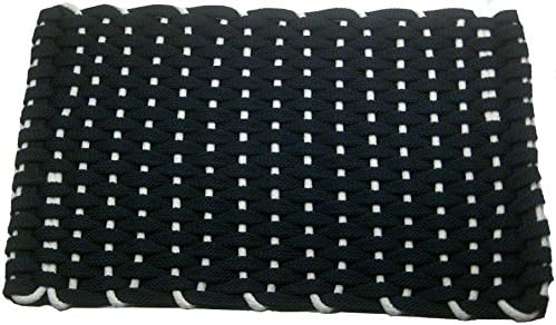 Rockport Rope Doormats 2030300 Indoor and Outdoor Doormats, 20 by 30-Inch, Navy Blue with White Insert