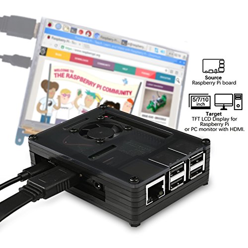 Smraza Raspberry Pi 3 b  Caja con 5V 2 5A Cargador con Conector ON Off   Ventilador   3 x Disipador de Calor para Raspberry Pi 3 2 Model b  b Case  sin Raspberry Pi 