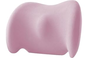 MIGIFTDY Memory-Schaum Lordosenstütze Kissen Rückenkissen Ergonomisches Lendenwirbelstützkissen Lendenkissen orthopädische Auto für Bürostuhl, Autositz, Rollstuhl (Rosa)
