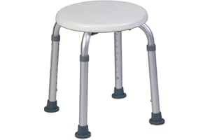 Teqler ® Stabiler höhenverstellbarer Duschhocker/Duschstuhl. Anti-Rutsch-Füße