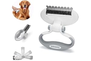 Femicgal Hundebürste Langhaar, Katzenbürste,Faltbar Multifunctional furminator für Hunde,Haustierpflege Reinigungsbürste für Tierhaare,Tierhaarentferner für Pflege und Haarentfernung