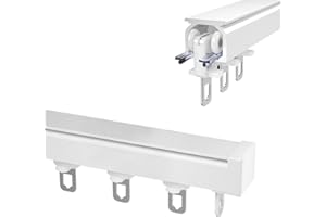 LIYI929GP Binario Tenda Soffitto Bastoni E Binari Per Tende, Alluminio Resistente, Montaggio A Soffitto O A Parete, Bianco Nero 1-6m Scorrevole Balcone Home Decor Accessori, Divisorio, Muto Scivolo Liscio