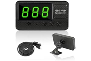 ‎TOTMOX TOTMOX Auto Universal GPS Tachometer HUD Head Up Display, GPS Geschwindigkeitsüberwachung Übergeschwindigkeitsalarm Kilometerzähler Geschwindigkeitsanzeige mit Übergeschwindigkeitsalarm, Schwarz