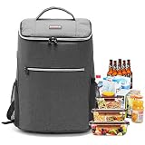Große Kapazität 20L: Die Kühltasche Rucksack hat eine Größe von 28 x 20 x 38 cm . Es ist ideal für Camping, Wandern, Grillen usw. Genügend für Mahlzeiten, Bier, Snacks, Obst, Getränke und alle anderen Notwendigkeiten.