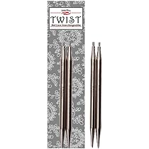 Aiguilles à Tricot Interchangeables ChiaoGoo Twist Lace 6,5 Mm - Pointes Fines Acier Inoxydable | Pour Projets Détaillés