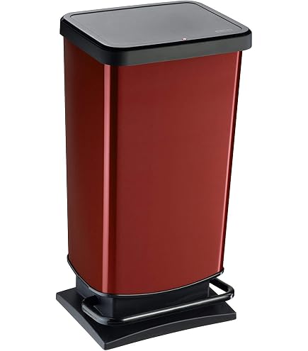Poubelle Curver Decobin 50L à Pédale - Design Métal, Fermeture Douce, Pour Cuisine