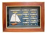 Artikel-Nr.: 5585 Knotentafel hinter Glas - perfekt für die maritime Dekoration