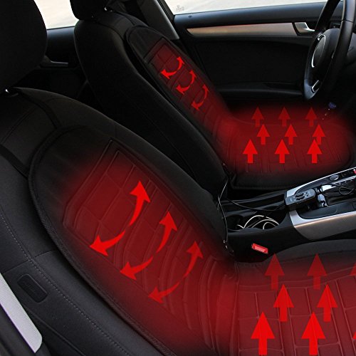 1 Par/Dos Asiento 12V Coche Frente Calentado Calentador Asiento Amortiguar Almohadilla Cubrir Reino Unido Caliente Más Cálido Almohadilla con Termostato HOLA/LO Modo