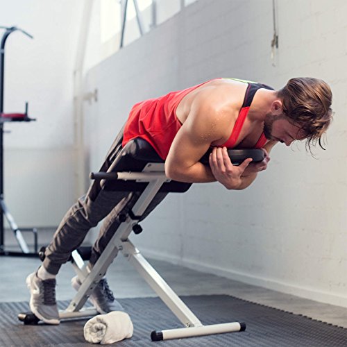 TecTake Rückentrainer Hyperextension Bauchtrainer klappbar höhenverstellbar inkl. gepolsterter Beinfixierung - 3