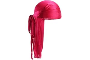 LANSONEE Long Tail Durag, Turban Hat for Women and Men Hip-hop and Daily Decoration