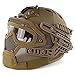 Produktbild AsDlg Helm mit Drahtmaske, ABS Leichter Outdoor-Reithelm, Motorrad-Fahrrad mit Windschutzscheibe Outdoor-Sporthelm Multi-Color-Verstellbarer Kopfumfang (Farbe : B)