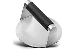 BLARIE Smash Burger Prensa Hamburguesas Acero Inoxidable 304 - Prensa Profesional para Hacer Smash Burguers - Accesorio de Barbacoa Fácil de Limpiar, Antiadherente, Resistente, Duradera