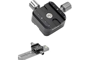 koolehaoda QR-50B Quick Release Plate Clamp Double Clamp Adapter Compatible for Arca Swiss Plate RRS Rail Plate Nodal Slide Subtend