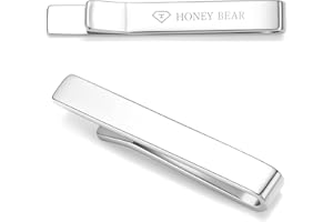 HONEY BEAR 4/5/5.4/6cm Krawattennadel Krawattenklammer für Herren Tie Clip Hemd Business Hochzeitsgeschenk 1.57"/1.97"/2.12"/2.36"
