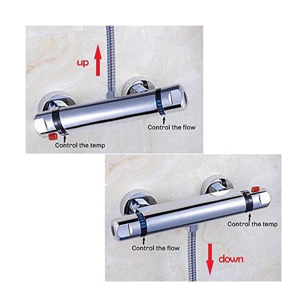 everso Chrome Thermostatic Bar Shower Mixer Valve Anti Scald Tap 10 Years Quality Warranty - Image 5