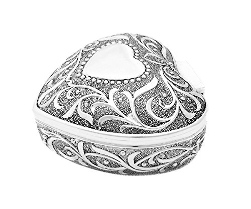 SCHMUCKKÄSTCHEN SCHATULLE ETUI SCHMUCKSCHATULLE RING KETTE SCHMUCK HERZ SILBER + BRILLIBRUM® FLYER - 2