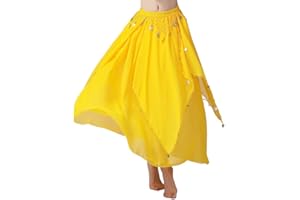 MUNAFIE Jupe de danse du ventre, costume de diseuse de bonne aventure, jupe de danse, costume de danse du ventre pour femme