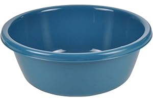 1001KDO POUR LA MAISON Bassine cuvette ronde bleu paon 6L