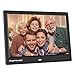 Produktbild Digitaler Bilderrahmen, RegeMoudal 10 Zoll 1080P HD IPS LCD Panel Ultra Breitbild mit Fernbedienung, Unterstützt 64G SD und USB und Multi-Format für Video Musik FotoBilder und Videos (Schwarz)