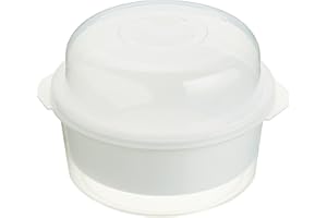 KITCHENCRAFT Kitchen Craft Dampfgarer für Gebrauch in Mikrowelle, für Gemüsezubereitung, BPA freier Kunststoff, Weiß, 16 cm 12 cm x 9 cm