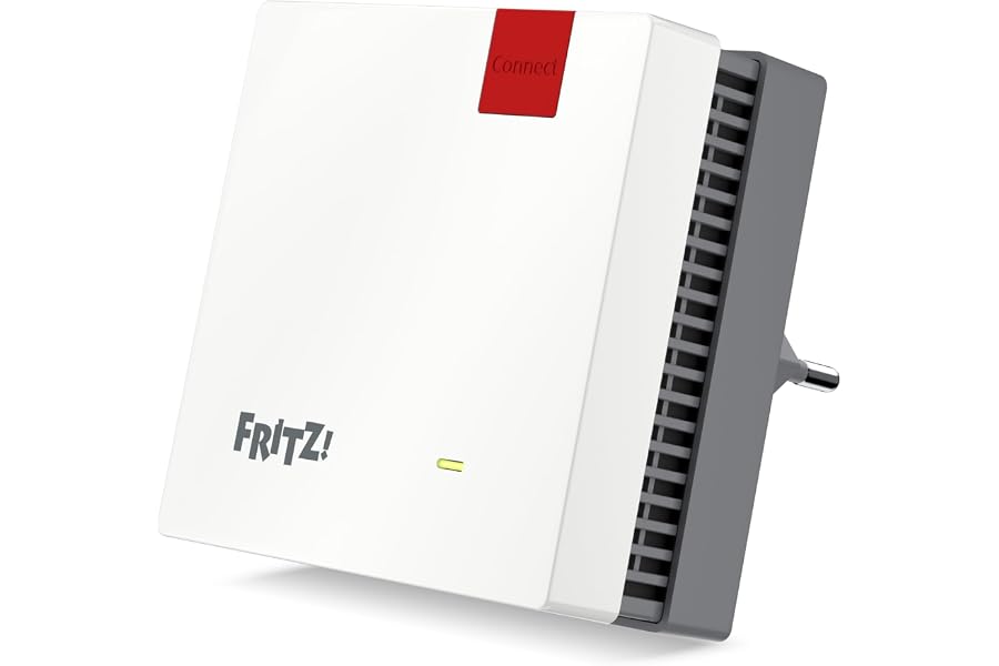 Produktabbildung zu FRITZ!Repeater 1700 | WLAN Mesh Erweiterung | Wi-Fi 7 bis zu 3,6 GBit/s | Dualband WLAN (2,4/5 GHz), zukunftssicher für Streaming & Homeoffice, kompakt, einfache Einrichtung, Made in Europe