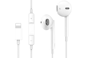 Junwolf Kopfhörer mit Kabel für iPhone [MFI Zertifiziert] In Ear Kopfhörer, Stereo mit Mikrofon und Lautstärkeregler, kompatibel mit iPhone 14/14 Pro/14 Plus/13/13Pro/12/11/SE/XR/XS/X/8/8Plus/7Plus