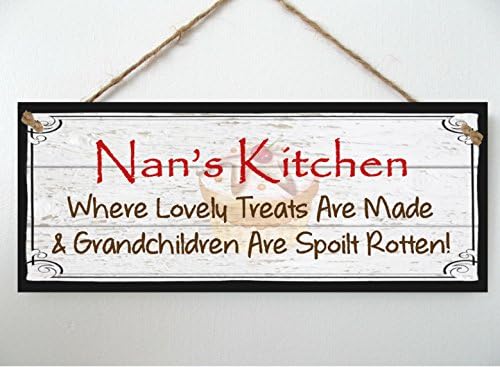 Decorative Wooden Plaque, Sign, Wall Hanging. "Nan's Kitchen, Where Treats Are Made..."