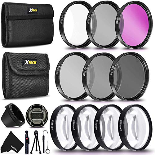 PRO 52MM Filters 52mm Lens Hood KIT for Canon EF 50mm II Lens,  Canon EF-S 24mm STM Lens, Canon EF-M 55-200mm IS STM Lens