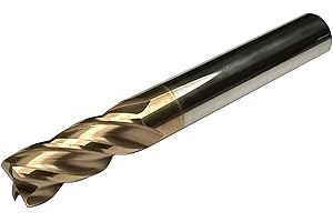 CNC QUALITÄT Fresa in metallo duro – Fresa a gambo 1 mm / 2 mm / 3 mm / 4 mm / 5 mm / 6 mm / 8 mm / 10 mm / 12 mm / 16 mm / 20 mm – Rivestimento TiSiN – High Performance Cutting (4 mm)