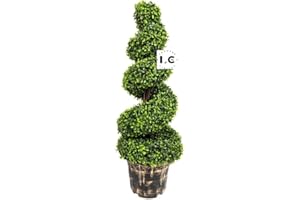 LG TRADERS LIMITED Artificial Twist Tree Topiary Tree Decorations Plants Standard High For Garden Indoors Outdoor 3 Ft (2)
