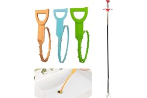 XURJUMI 4 piezas desatascador tuberias profesional manual desatascador wc limpia tuberias limpiador desagües cepillo limpieza ducha,Herramienta desatascadora de fregaderos