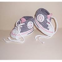 Babyschuhe - Turnschuhe - Sneaker - "Chucks" gehäkelt