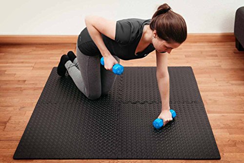 Schutzmatten Set von #DoYourFitness – 6x Puzzle Unterlegmatten für sicheren Bodenschutz für Sportgeräte, Gymnastikräume, Keller – Matten Schutz vor Kratzern, Stößen, Dellen, Kälte, Lärm, Flüssigkeit ! 6x Steckelemente á 60 x 60 x 1,2 cm (ca. 2,2m²) / In verschiedenen Farben erhältlich - 4