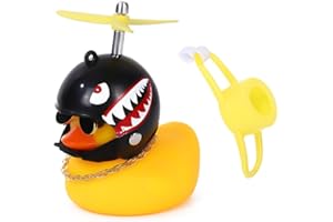 CPJJ Pato De Goma, Patos De Goma, Pato Amarillo, Decoraciones para Tableros De Juguete, Accesorios con Casco De Hélice, Gafas De Sol, Cadena Dorada, El Mejor Regalo, 1 Pieza